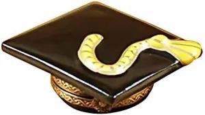 GRADUATION CAP - LIMOGES BOX AUTHENTIC PORCELAIN FIGURINE FROM FRANCE