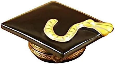 GRADUATION CAP - LIMOGES BOX AUTHENTIC PORCELAIN FIGURINE FROM FRANCE