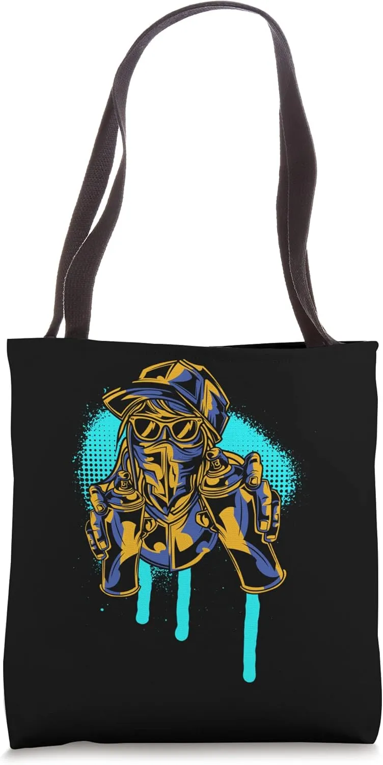 Graffiti Artist Sprayer Street Art Urban Style Breakdance Tote Bag