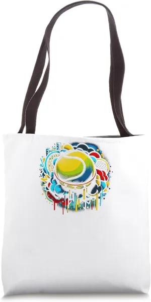 Graffiti Tennis Art Tote Bag