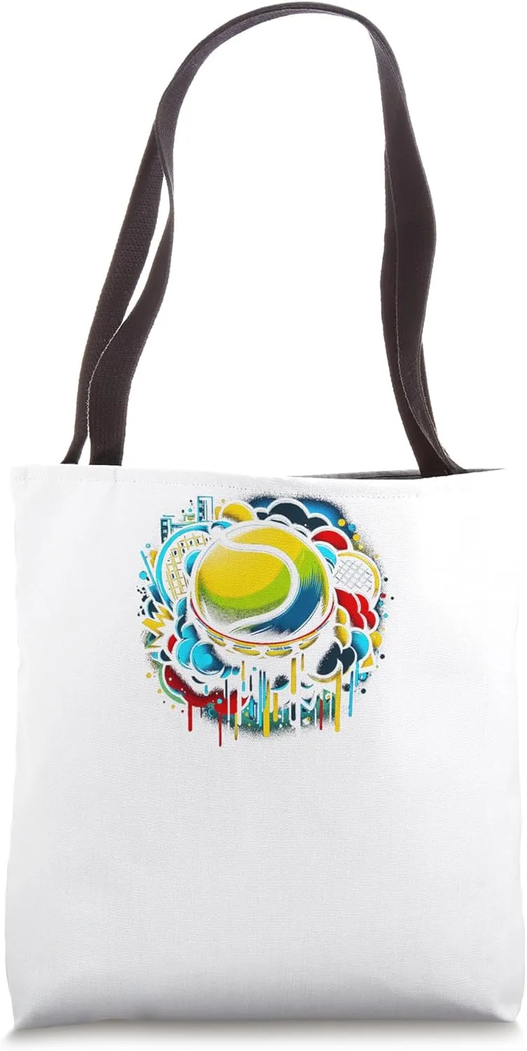 Graffiti Tennis Art Tote Bag