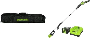 Greenworks Universal Pole Saw Carry Case PC0A00   Greenworks Pro 80V 10" Brushless Cordless Polesaw, 2Ah Battery and Charger Included PS80L210