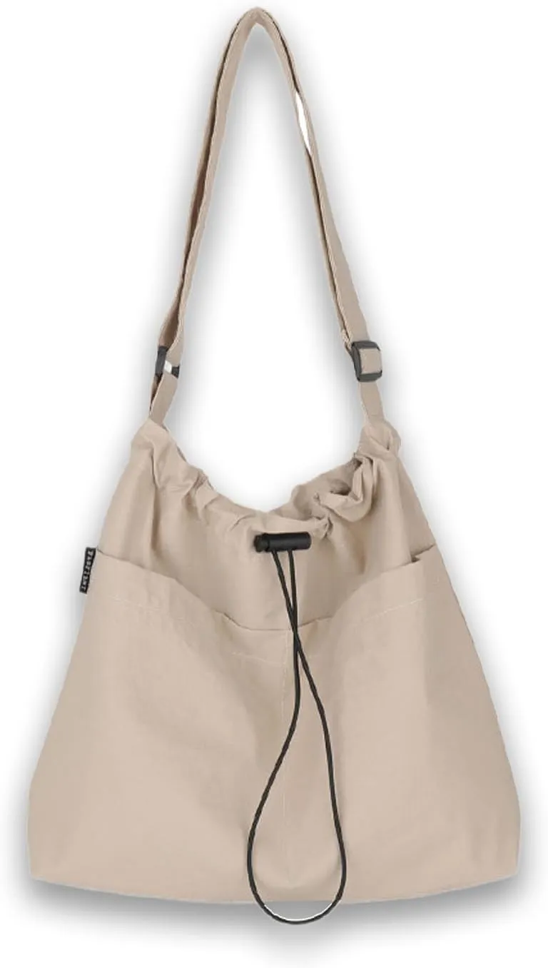 GRINKO Carryall Tote Bag for Women Crossbody Bags Casual Lightweight Shoulder Bag Nylon Hobo Handbags
