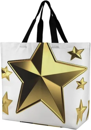 Grocery Bag Reusable Tote Bag Foldable Handmade Red Love Heart Shopping Bag Handbag Washable Shoulder Bag for Travel