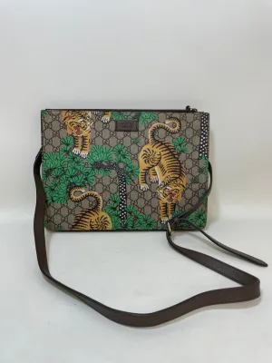 Gucci Ophidia Tiger Pattern Beige Brown Crossbody Bag