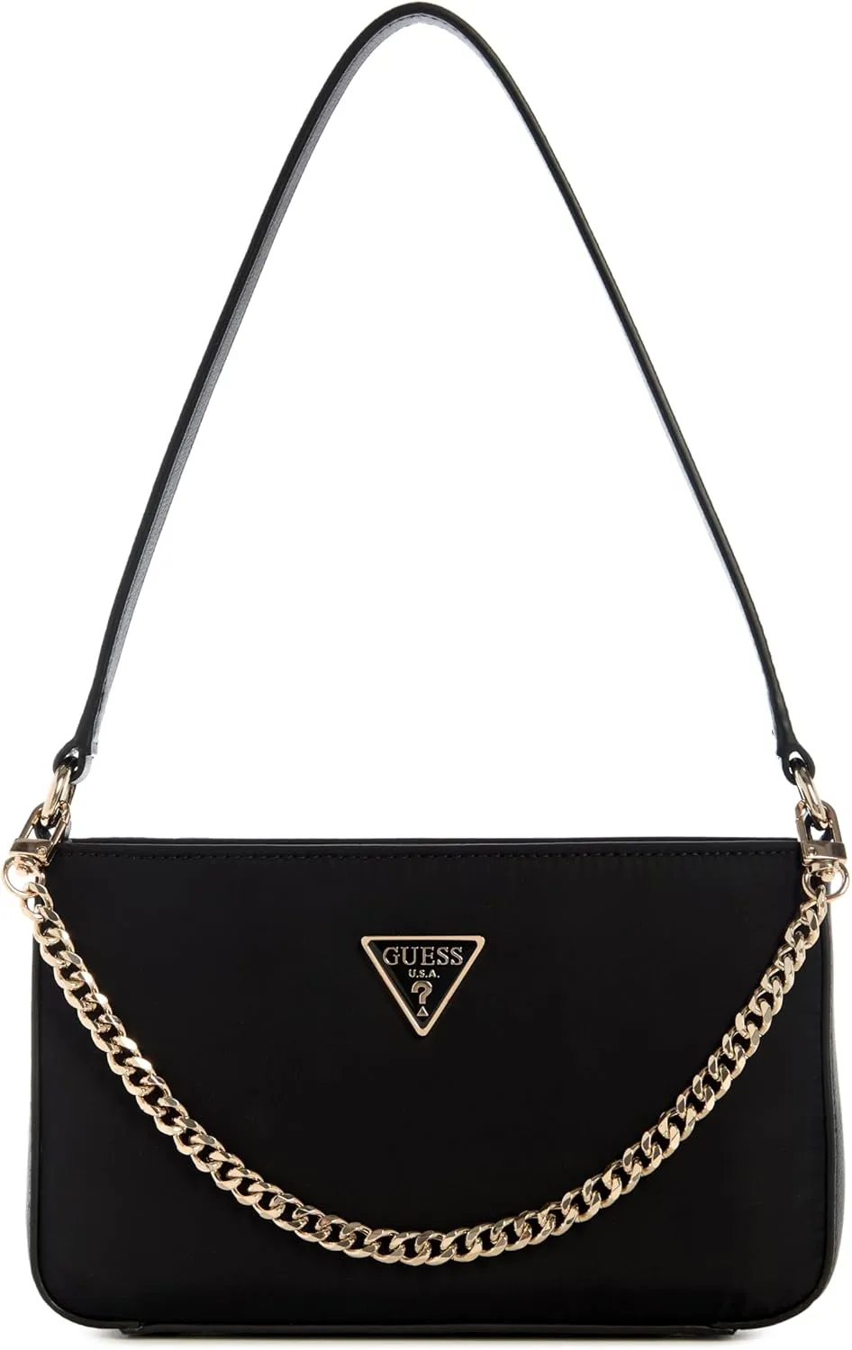 GUESS Eco Gemma Mini Top Zip Shoulder Bag, Black