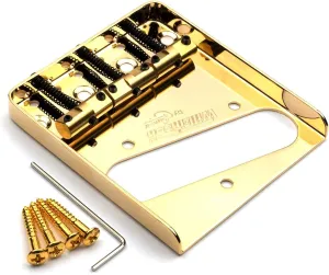 Guitar Parts WILKINSON Ashtray Bridge WTB Telecaster Brass Saddle (Gold)