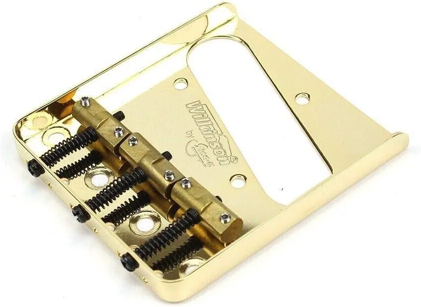 Guitar Parts WILKINSON Ashtray Bridge WTB Telecaster Brass Saddle (Gold)