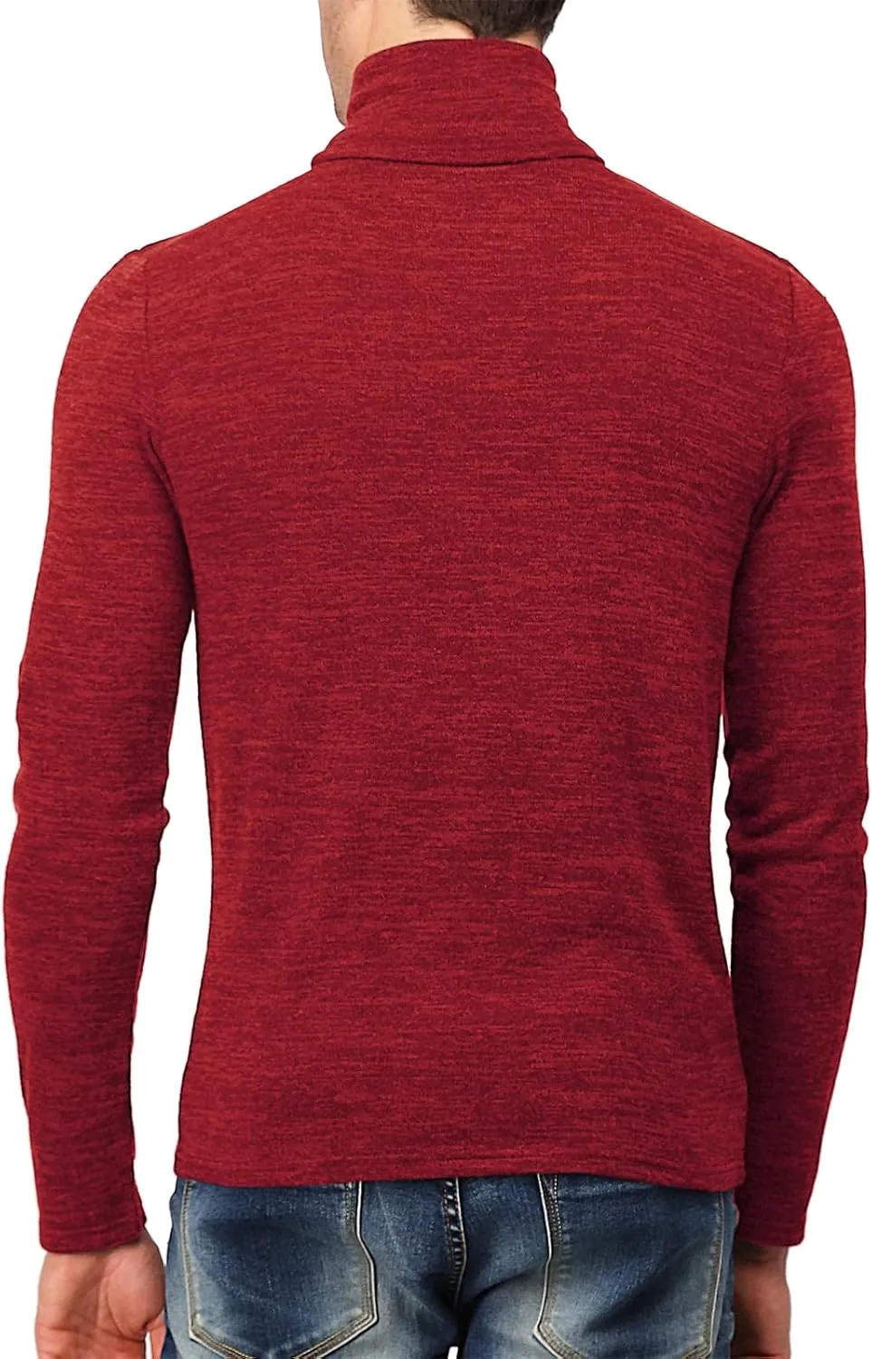H2H Mens Lightweight Slim Fit Turtleneck Pullover Casual Long Sleeve