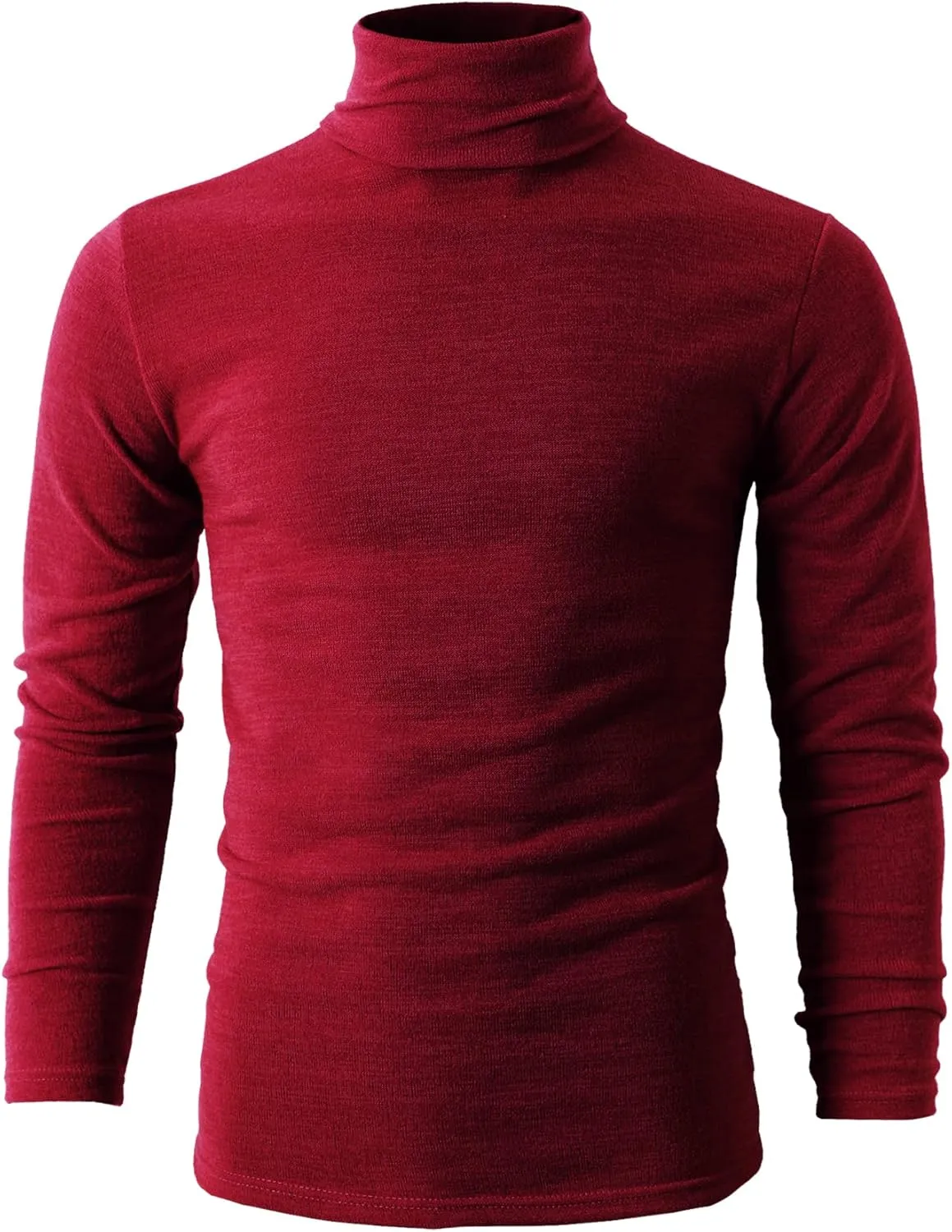 H2H Mens Lightweight Slim Fit Turtleneck Pullover Casual Long Sleeve