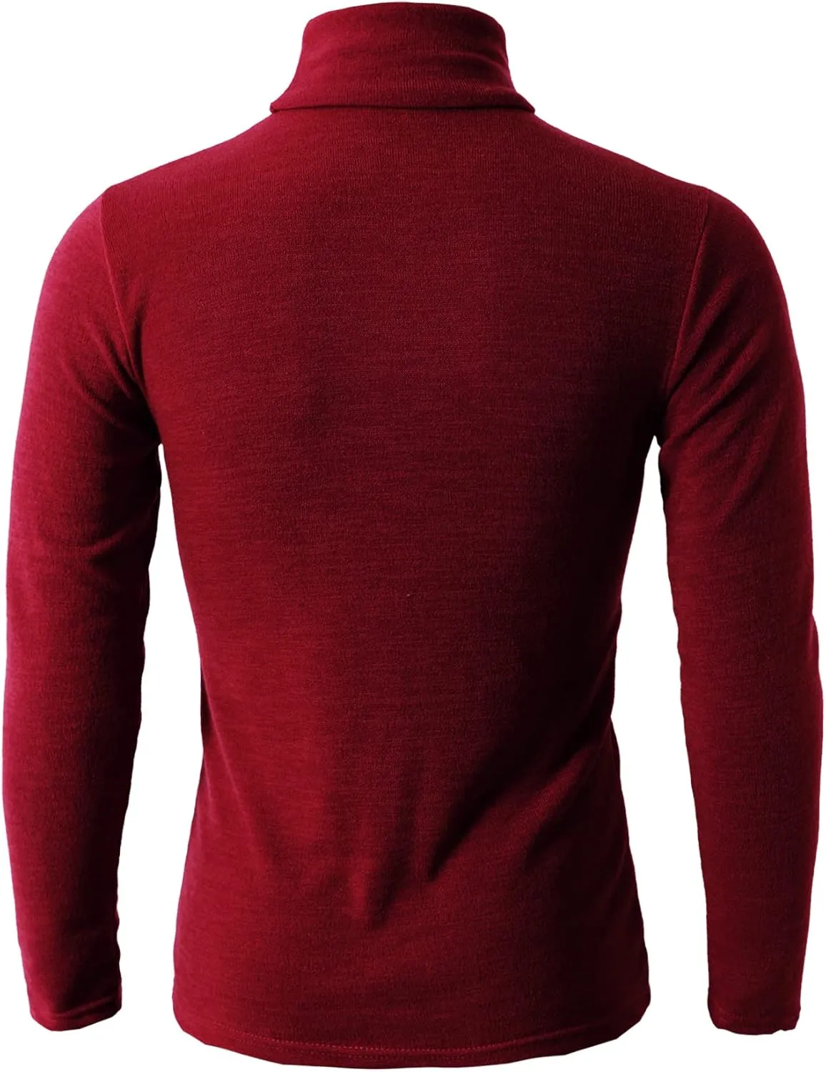H2H Mens Lightweight Slim Fit Turtleneck Pullover Casual Long Sleeve