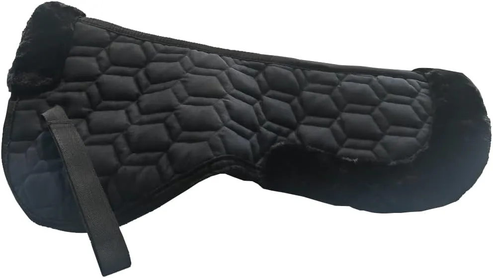 Half pad for English Saddle Black Anti-Slip Corrective Breathable Horse Saddle pad - Comfortable English Saddle Half pad for Better fit