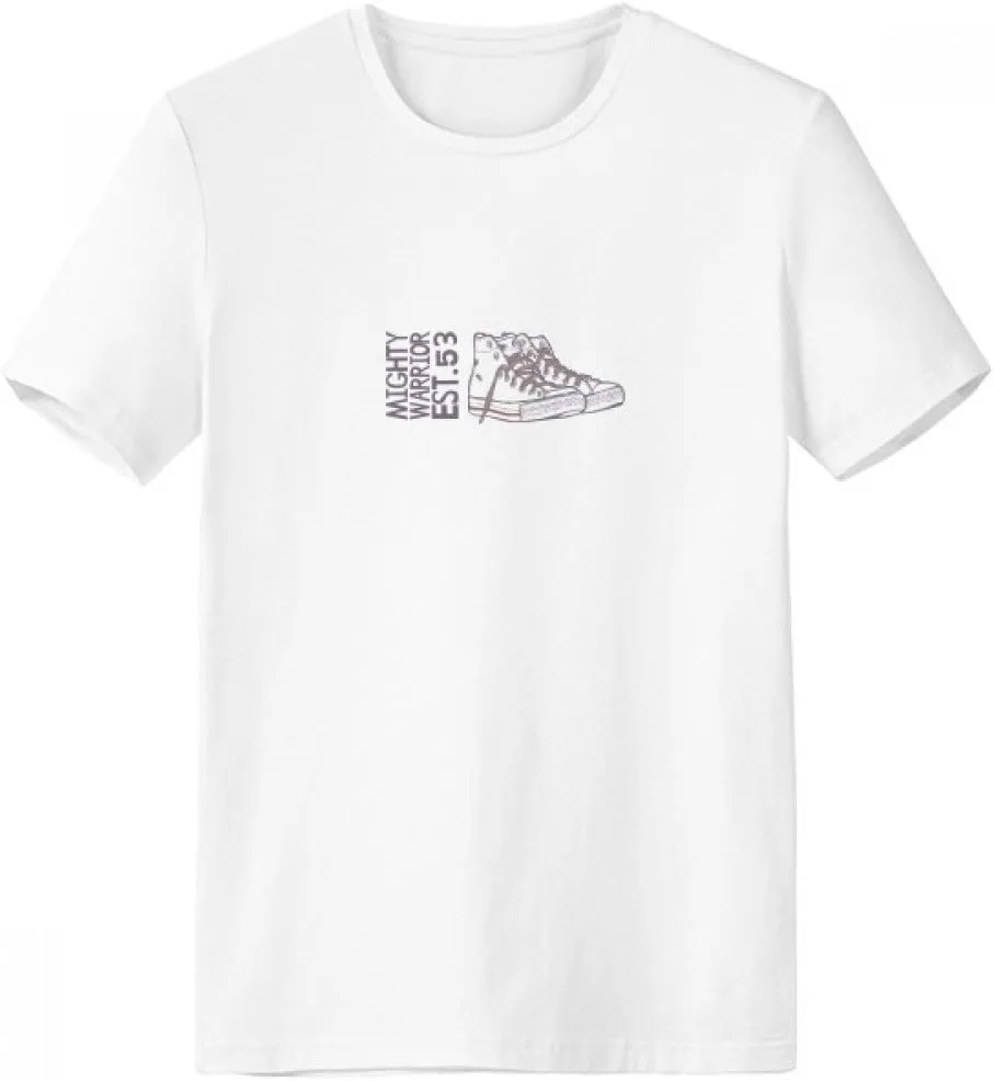 Hand Painted Canvas Shoes Illustration Crew Neck T-Shirt Workwear Pocket Short Sleeve Sport Clothing