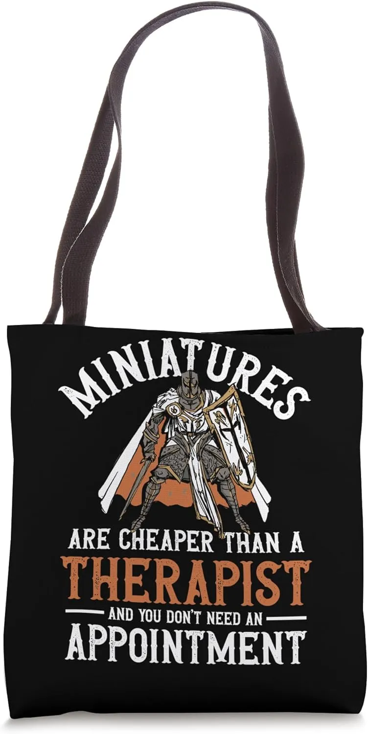 Hand-Painted Miniatures Funny Role-Playing Art Mini Painting Tote Bag
