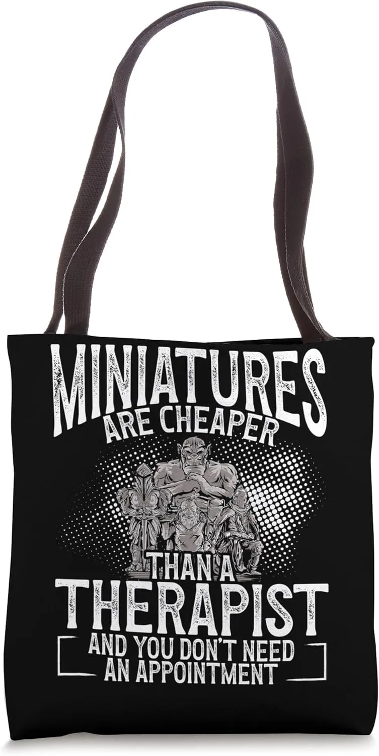 Hand-Painted Miniatures Funny Role-Playing Art Mini Painting Tote Bag