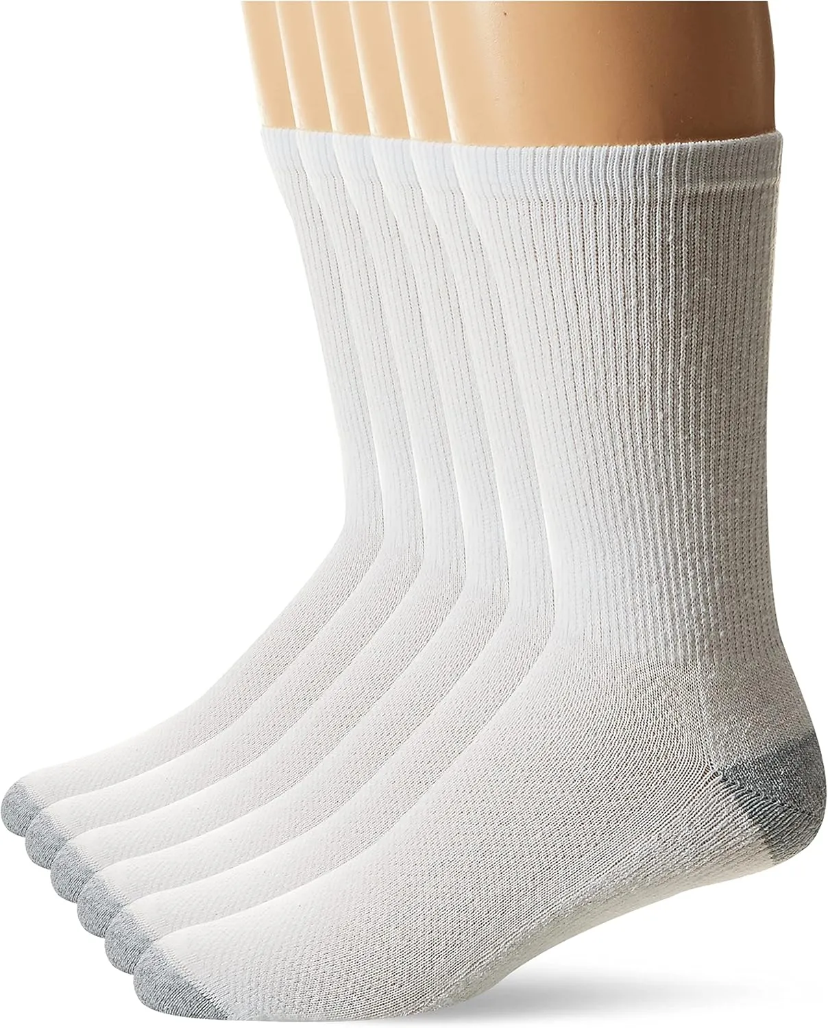 Hanes Men's ComfortBlend 6-Pack Lightweight Casual Assorted Crew Socks