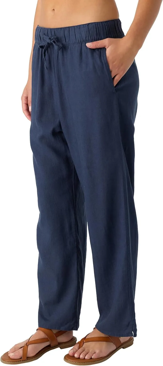 Hang Ten Womens Lakes Pant - Casual Lightweight Straight Leg Pants for Women with Pockets