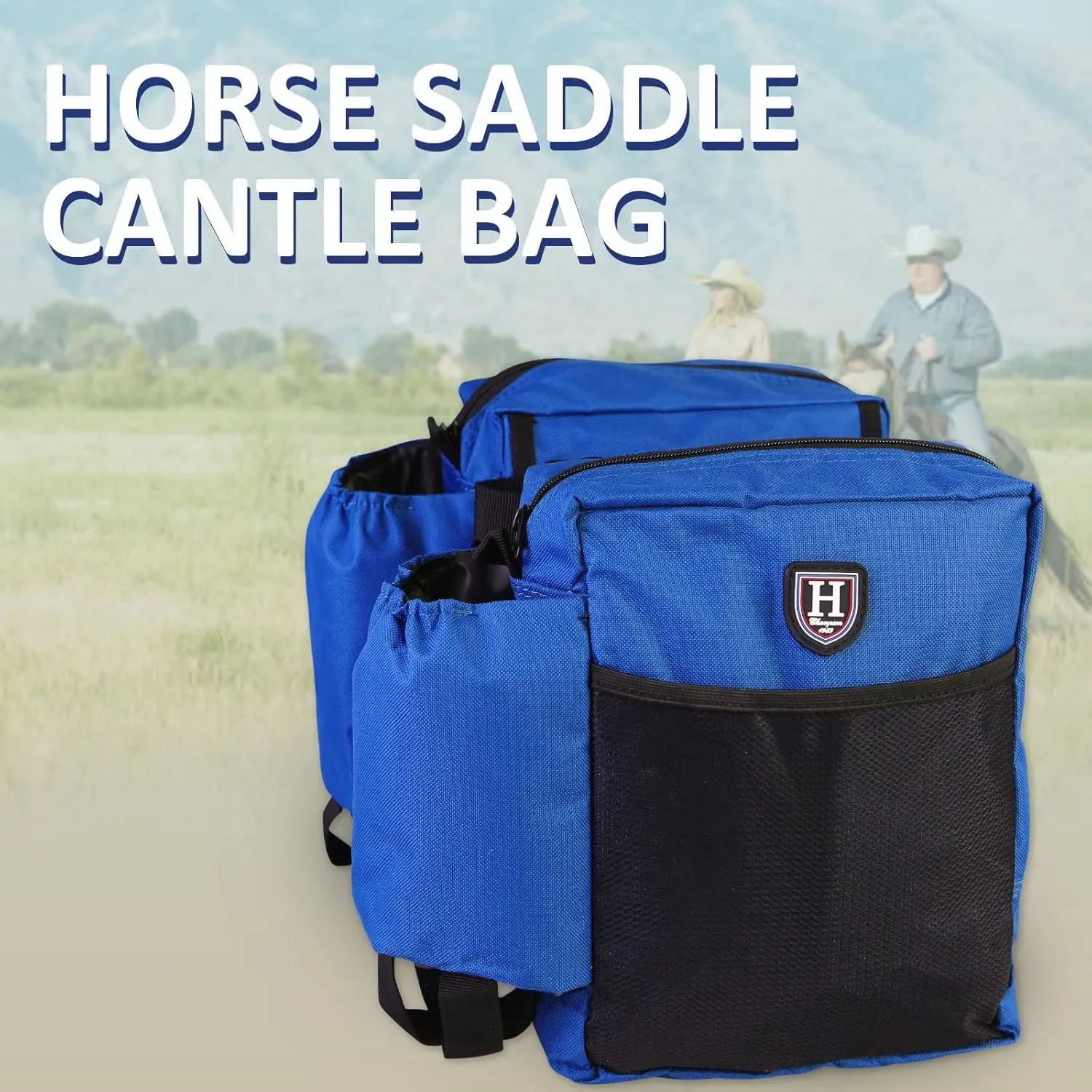 Harrison Howard Equestrian Western Saddle Bag for Horses