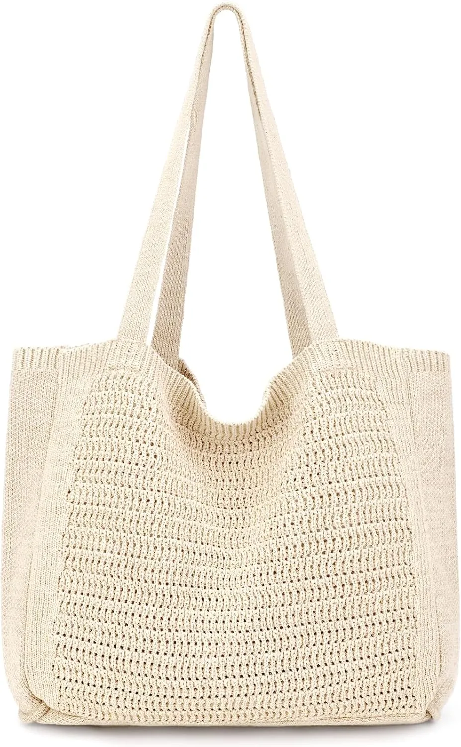hatisan Crochet Bags for Women - Large Tote Aesthetic Handbag Shoulder Hippie Knit Bag