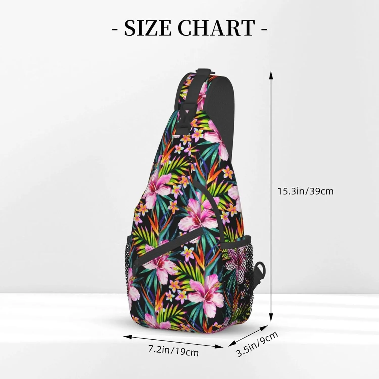 Hawaii Hawaiian Sling Bag,Multipurpose Crossbody Backpack Shoulder Chest Bag for Women Men Travel Hiking Daypack