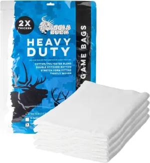 Heavy Duty Game Bags Hunting | Available in: Deer & Elk Quarter Bags (Single or 4 Pack), Deer Full Body Bag | Reusable, Breathable & Stretchable Meat Bags | Vacuum Sealed for Easy Carry