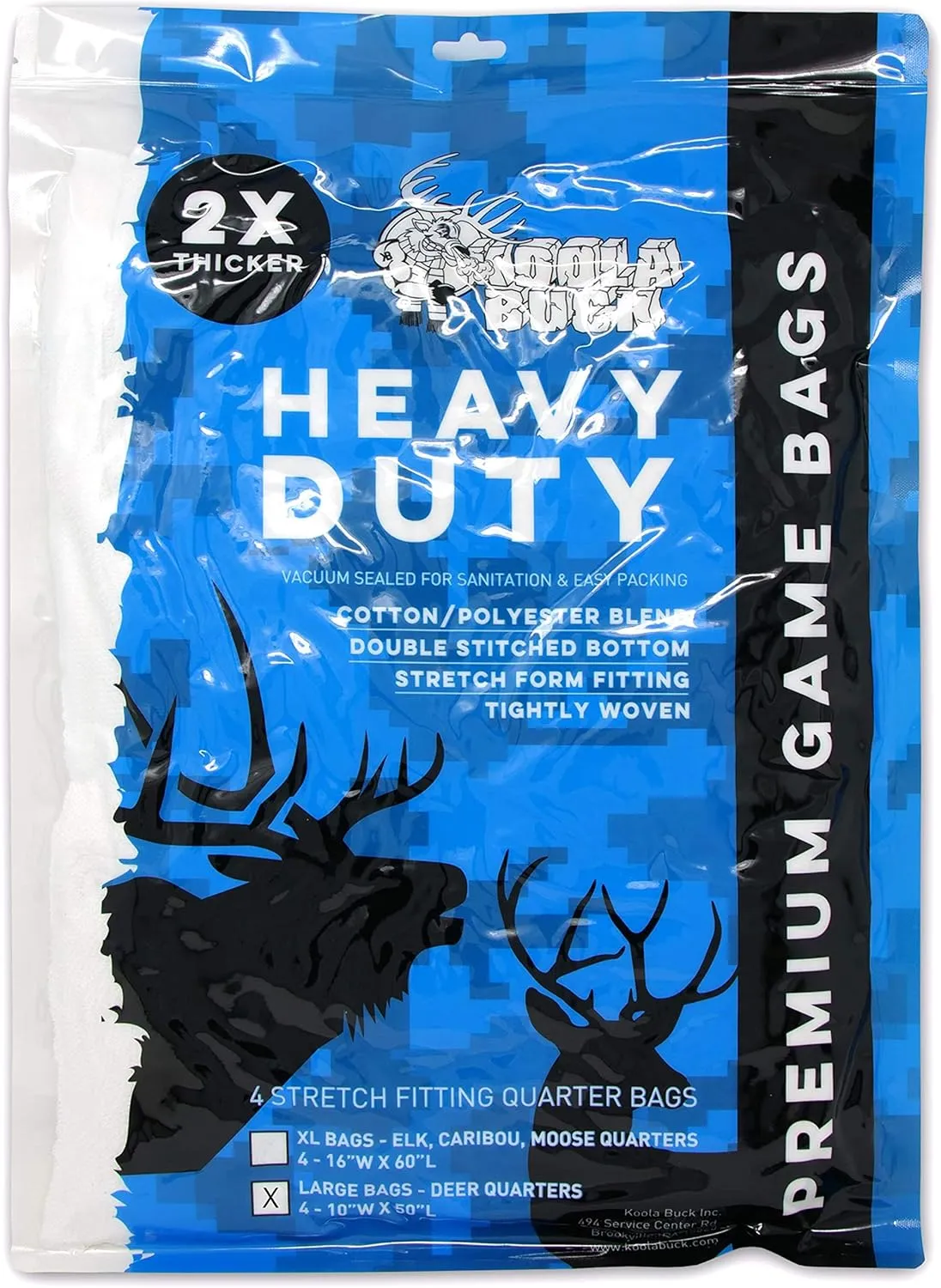Heavy Duty Game Bags Hunting | Available in: Deer & Elk Quarter Bags (Single or 4 Pack), Deer Full Body Bag | Reusable, Breathable & Stretchable Meat Bags | Vacuum Sealed for Easy Carry