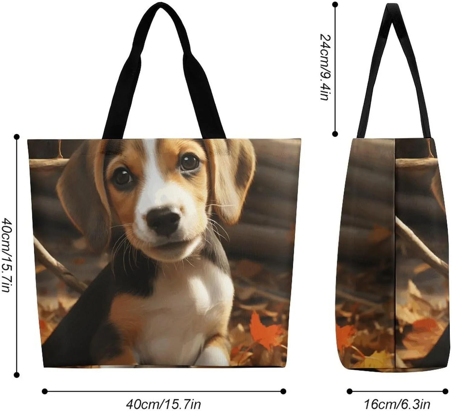 Hedgehog Tote Bags, Reusable Grocery Bags, Large Shopping Bag, Shoulder Bag for Women