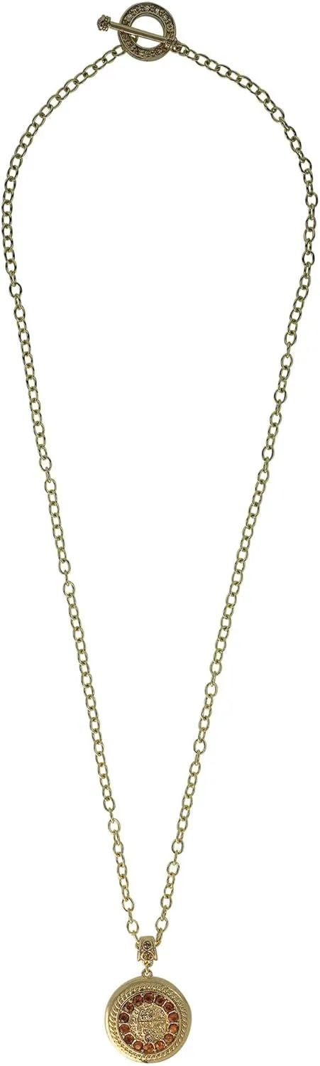 Heidi Daus®"Sophisticated Swag Chain Crystal Pendant Toggle Necklace