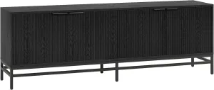 Henn&Hart Montello TV Stand, 70" Wide, Black