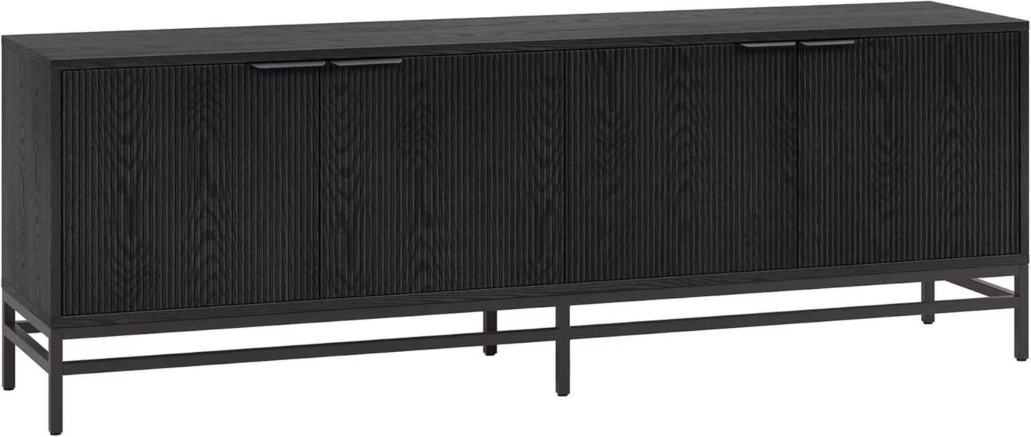 Henn&Hart Montello TV Stand, 70" Wide, Black