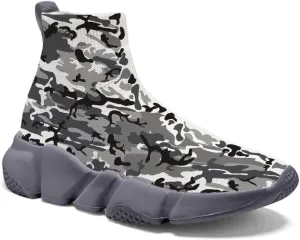 Hetios Men's Camouflage Shoes - Lightweight Breathable Walking Shoes Sock Shoes Workout Casual Running Shoes
