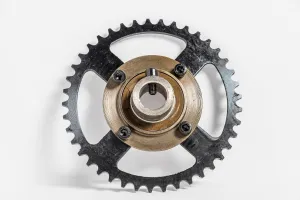 Hi-Gear #420 1/2" Pitch 38T Sprocket Chain Free Wheel Drive w Axle Shaft Hub Adapter by Alfa Wheels (Shaft 3/4")