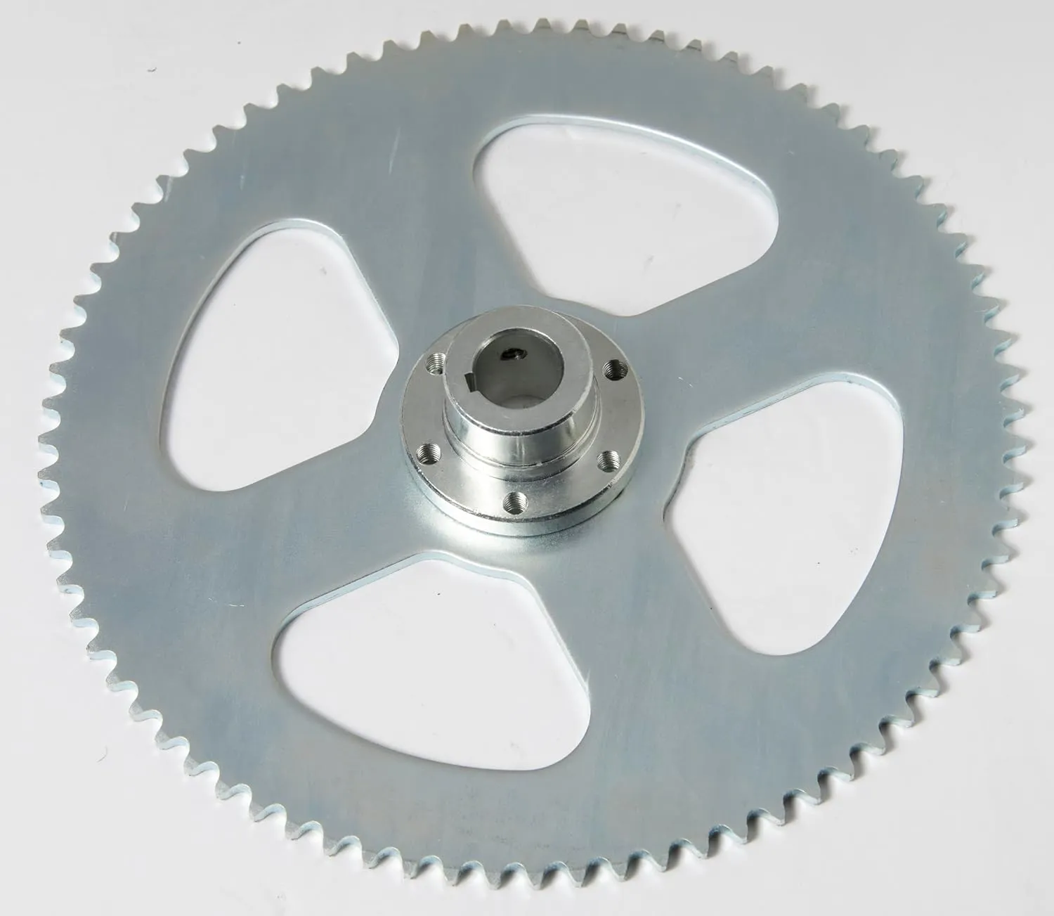Hi-Gear Hub Adapter for 5/8'' Axle & #35 3/8'' Pitch 75T Sprocket 6 Hole fix Drive w keyed Shaft DIY