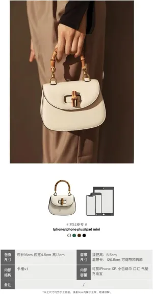 High-end Slub Saddle Handbag Shoulder Bag Crossbody Bag-Black in Stock Issued