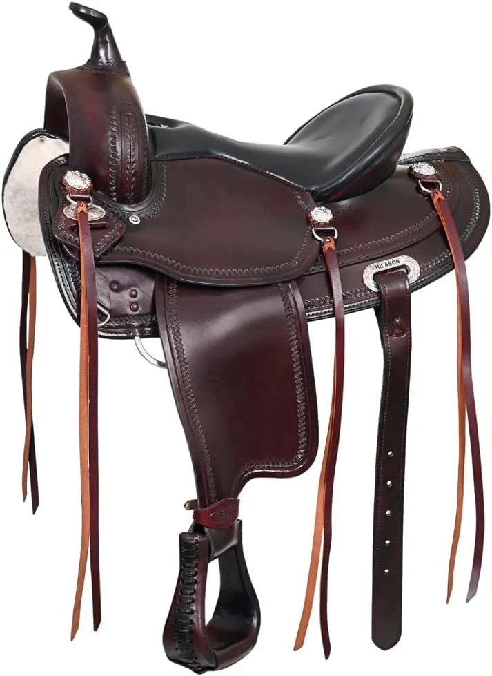 HILASON Western Draft Horse Trail Pleasure American Leather Saddle | Horse Saddle | Western Saddle | Draft Horse Saddle | Saddle for Horses | Horse Leather Saddle