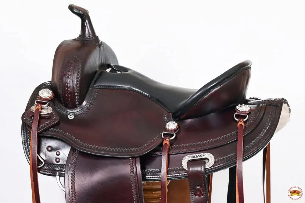 HILASON Western Draft Horse Trail Pleasure American Leather Saddle | Horse Saddle | Western Saddle | Draft Horse Saddle | Saddle for Horses | Horse Leather Saddle