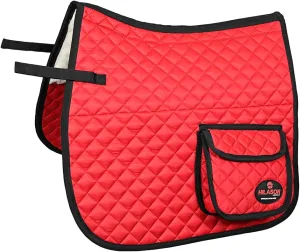 HILASON Western Horse Luxury Quilted Saddle Pads with Pockets | Saddle Pad | Quilted Saddle Pad | Saddle Pad with Pockets