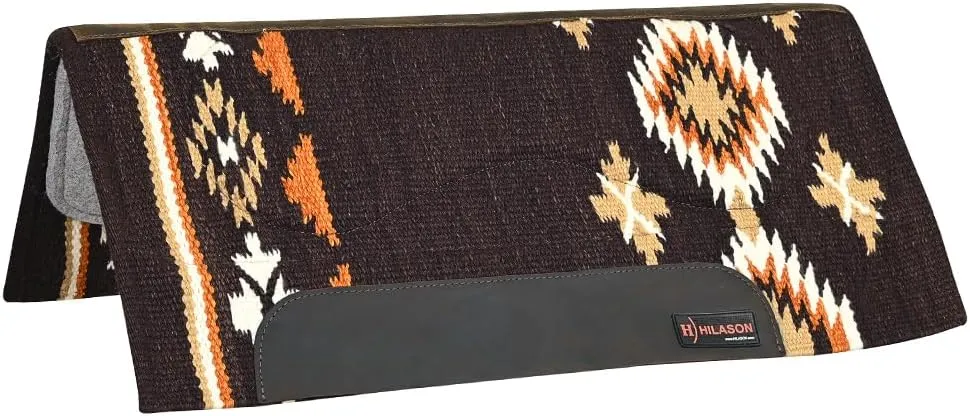 HILASON Western Horse Saddle Blanket Wool Pad 34"x36" | Western Saddle Pad | Wool Saddle Blanket | Horse Saddle Pad