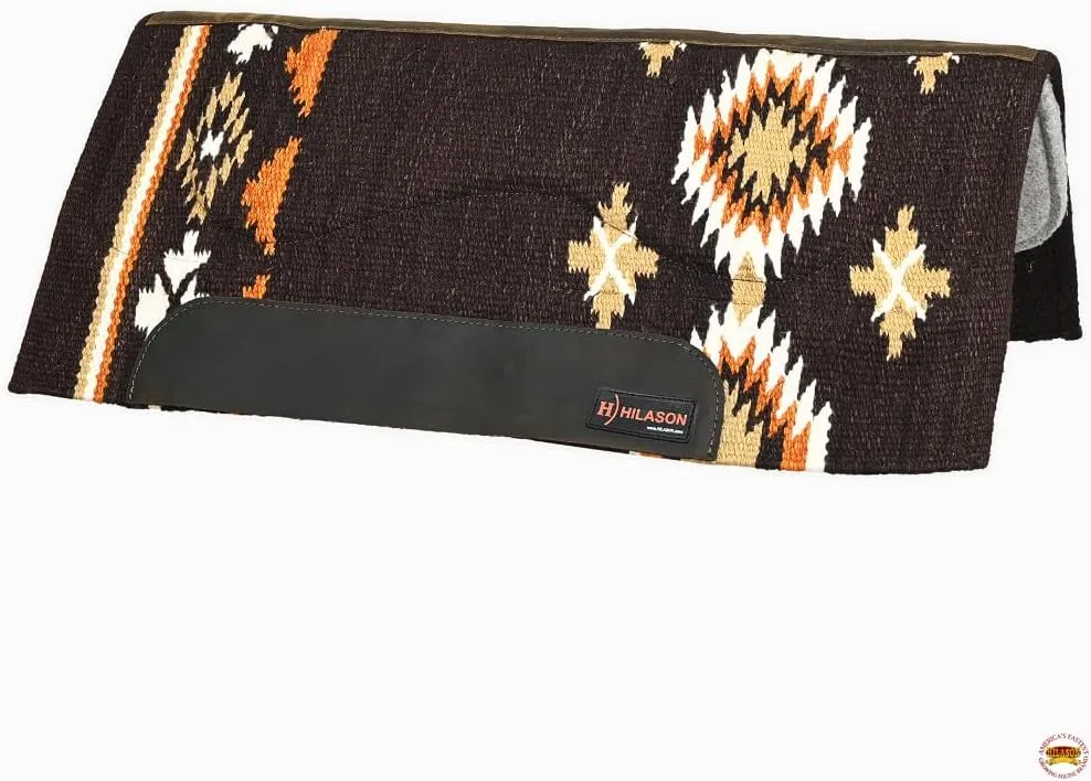 HILASON Western Horse Saddle Blanket Wool Pad 34"x36" | Western Saddle Pad | Wool Saddle Blanket | Horse Saddle Pad
