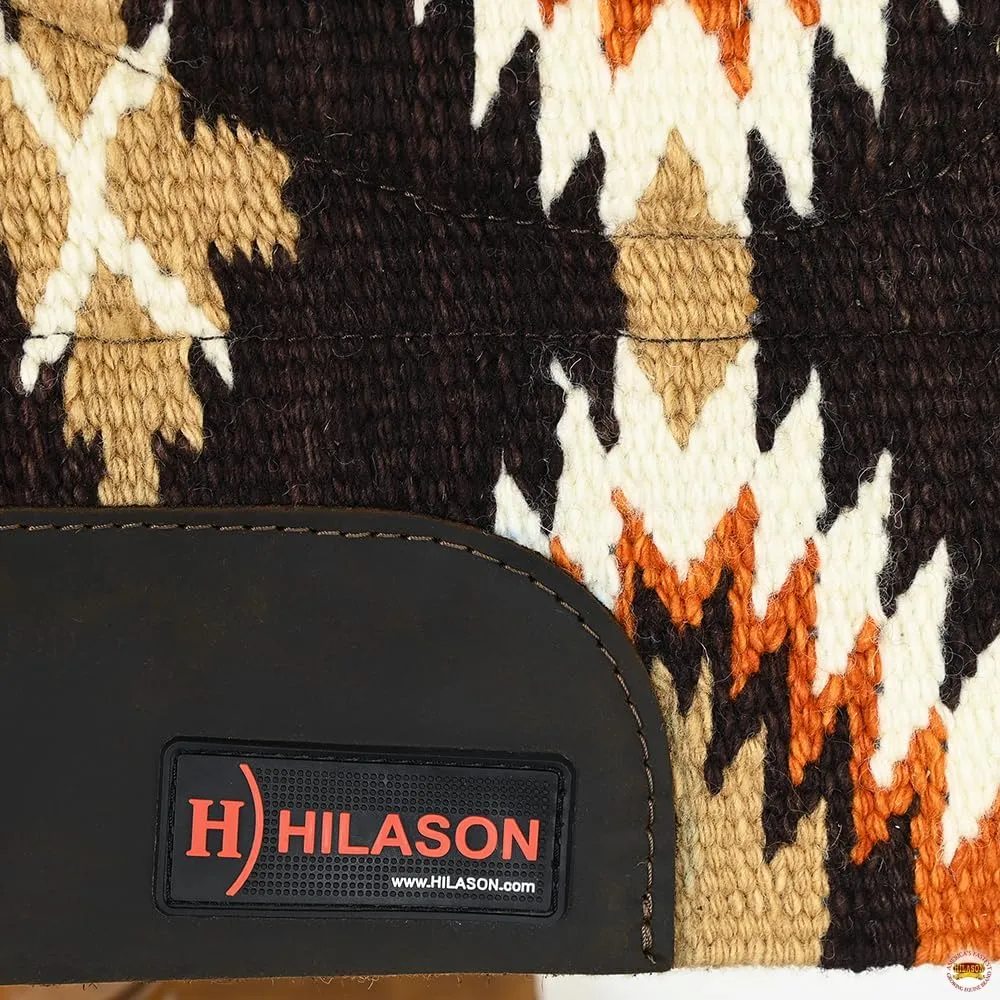 HILASON Western Horse Saddle Blanket Wool Pad 34"x36" | Western Saddle Pad | Wool Saddle Blanket | Horse Saddle Pad