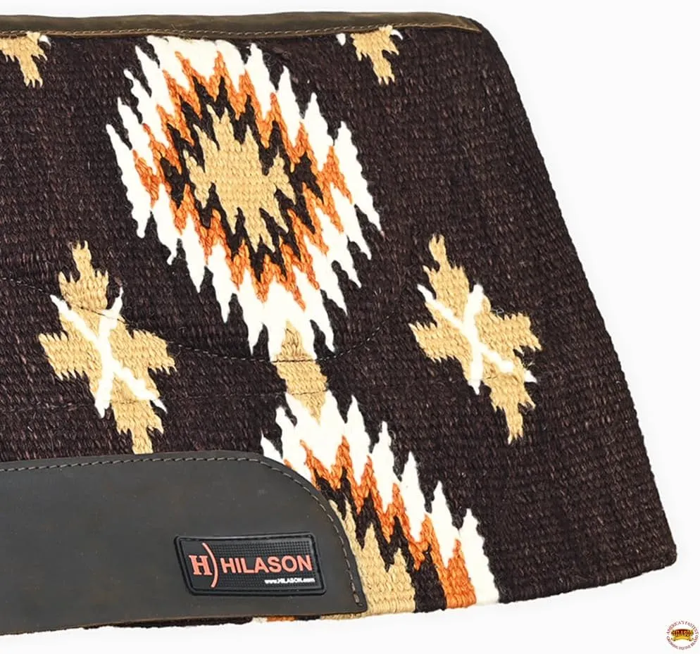 HILASON Western Horse Saddle Blanket Wool Pad 34"x36" | Western Saddle Pad | Wool Saddle Blanket | Horse Saddle Pad
