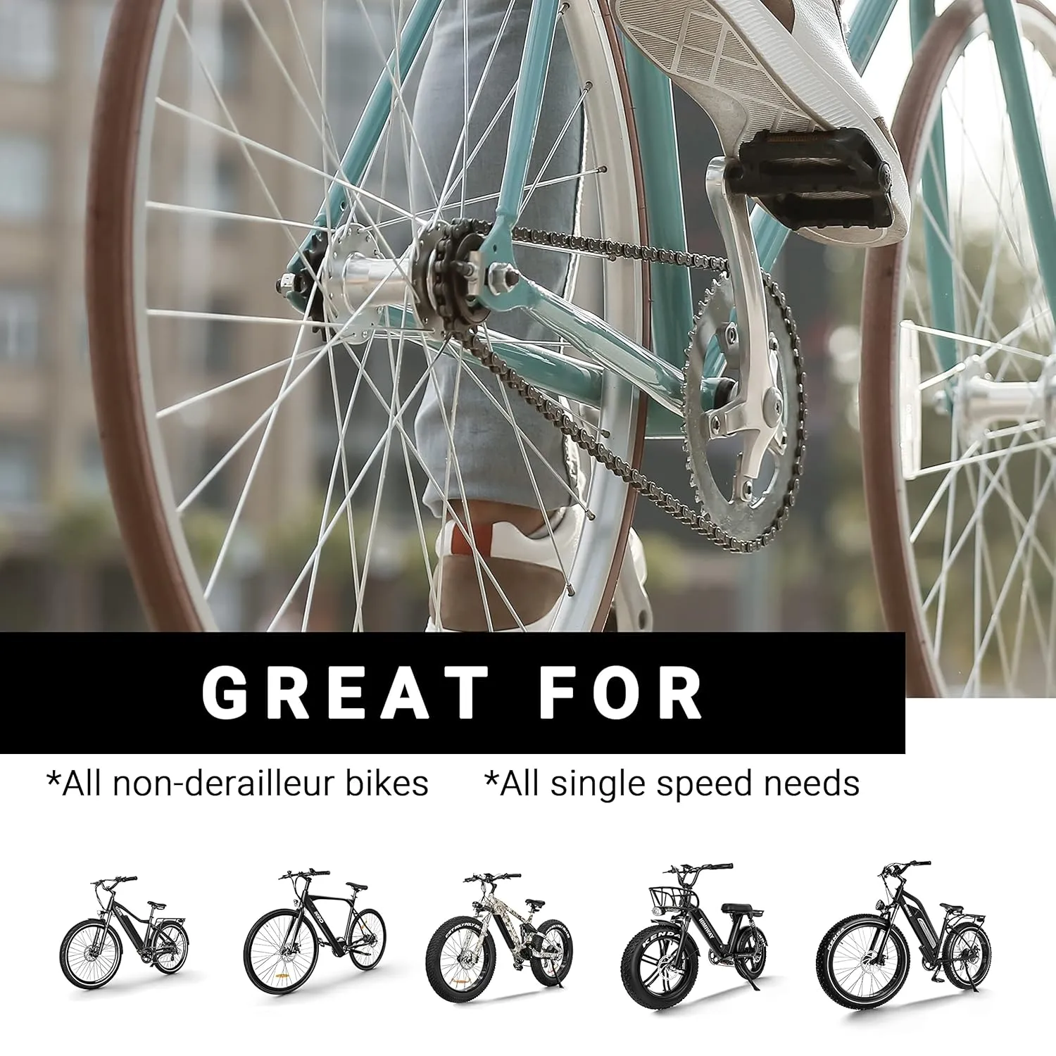 Himiway KMC Bike Chain 1/6/7 Speed Super Rustproof Z8.3 EPT with 1 Pairs Bicycle Magic Buckle, Reusable 120 Links 1/2 * 3/32 Inch Silver Gray Fits Multi-Speed Bikes