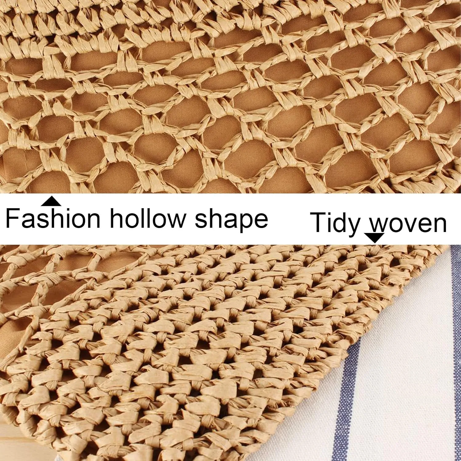 HJMND Straw Beach Bag,Cute Purses Shoulder Bag,Handmade Summer Beach Bags Straw Tote Bag For Beach Picnic Vacatio