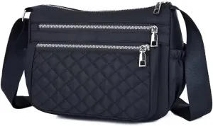 Hobo Bags for Women Casual Quilted Crossbody Purse Waterproof Shoulder Messenger Bag Lightweight Pocketbooks