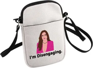 HOLLP Funny Housewives Gifts I'm Disengaging Crossbody Bag Housewives Party Gifts Reality TV Lovers Small Belt Bag