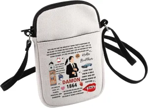 HOLLP Vampire Inspired Gift Damon 1864 Crossbody Bag Gift for Women Fans