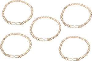Homoyoyo Versatile Metal Bag Chain 5pcs Handbag Shoulder Straps DIY Bag Strap Replacement Alloy Chain