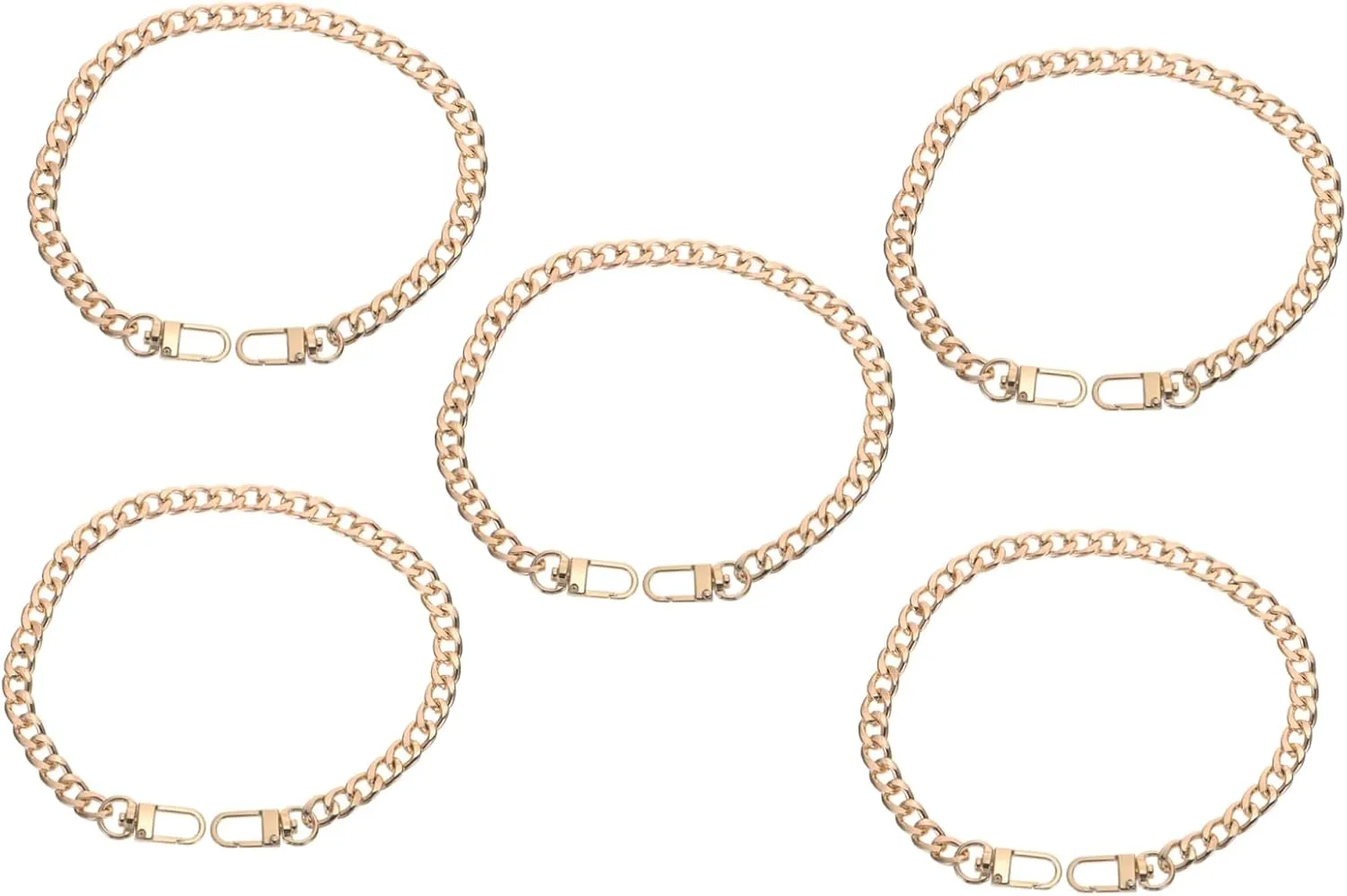 Homoyoyo Versatile Metal Bag Chain 5pcs Handbag Shoulder Straps DIY Bag Strap Replacement Alloy Chain