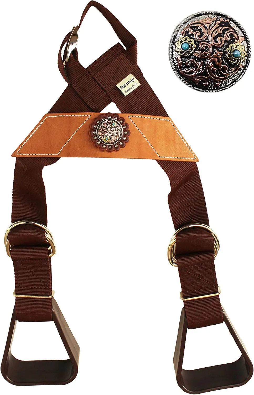 Horse Saddle Stirrups Western Show Youth Rider Buddy Kids Concho 5138CO