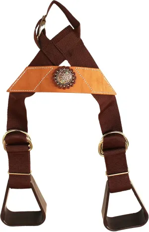 Horse Saddle Stirrups Western Show Youth Rider Buddy Kids Concho 5138CO